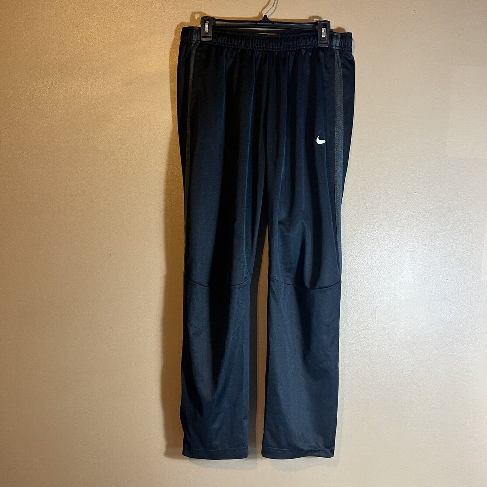 Nike Men’s Black Grey Joggers/Track Pants Tag Size L Pockets Zippered Ankle